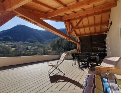 Vue sur la montagne St Maurice depuis la terrasse